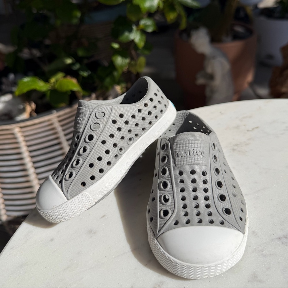 Native Gray Perforated Slip-On Shoes